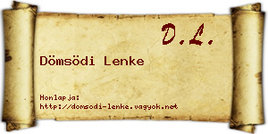 Dömsödi Lenke névjegykártya